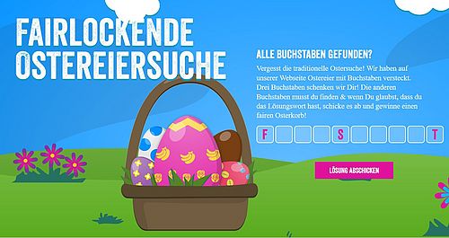 Fairockende Ostereiersuche