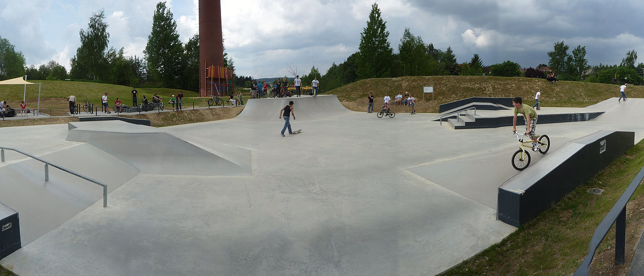 Panoramabild vom Skaterpark in Waldsassen