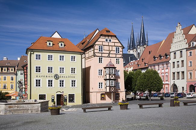 Der Marktplatz in Cheb.