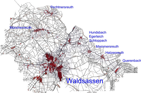 Karte Wasserversorgungsgebiet